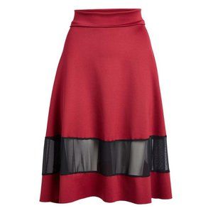 Bella Flore Women’s Mesh Panel A-Line Skirts (L)